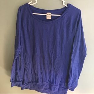 VS PINK blue long sleeve t shirt